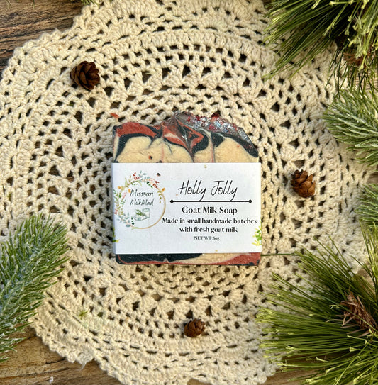 Holly Jolly Goat Milk soap ￼