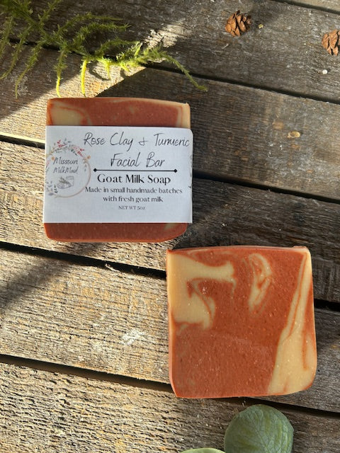 Rose Clay and Turmeric Facial Bar
