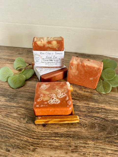 Rose Clay and Turmeric Facial Bar